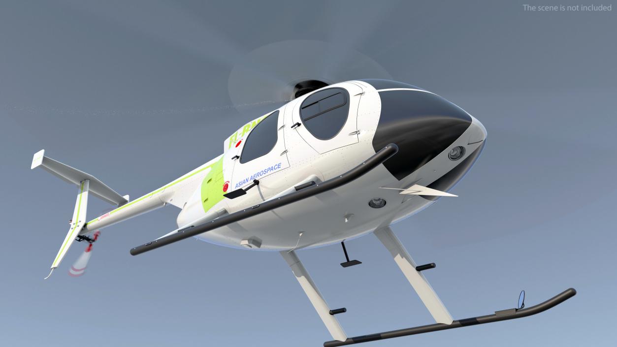 3D MD 500E Light Helicopter Exterior Only model