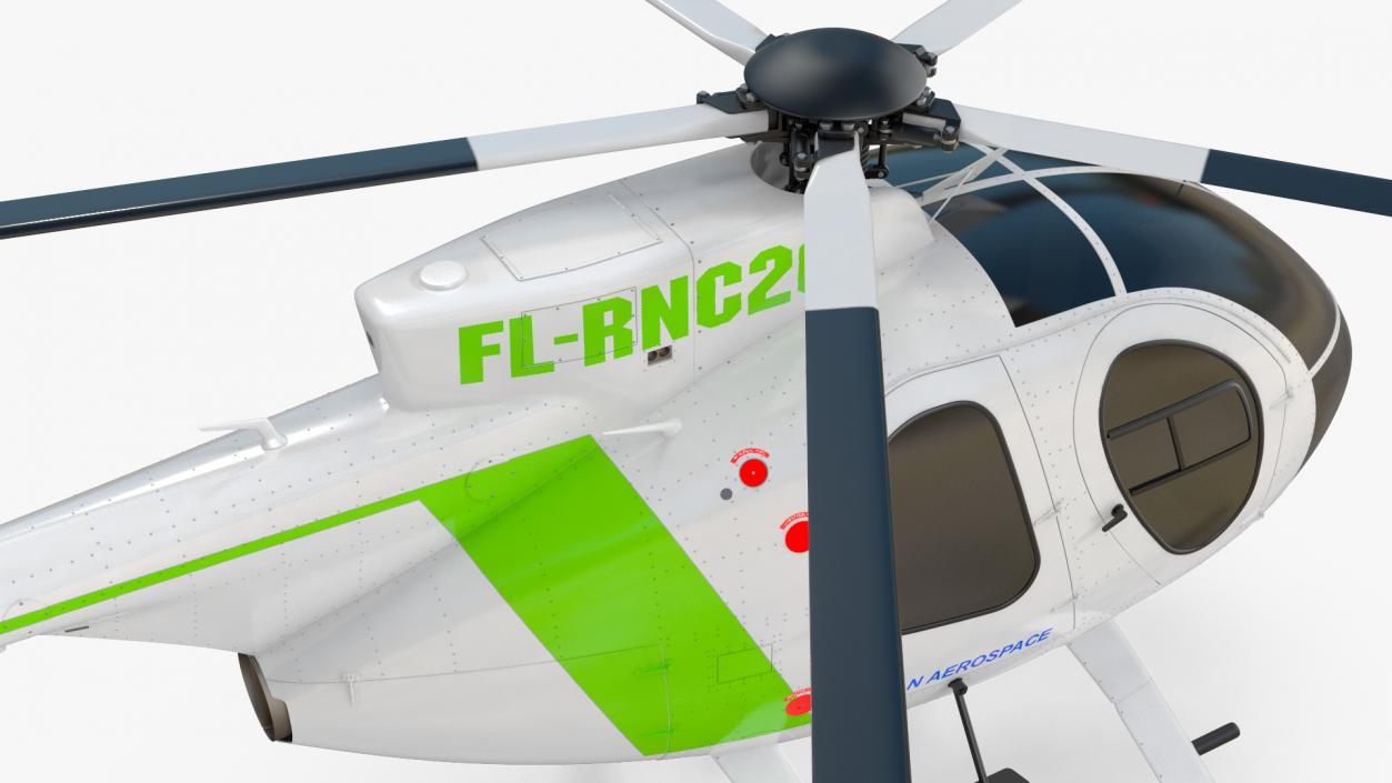 3D MD 500E Light Helicopter Exterior Only model