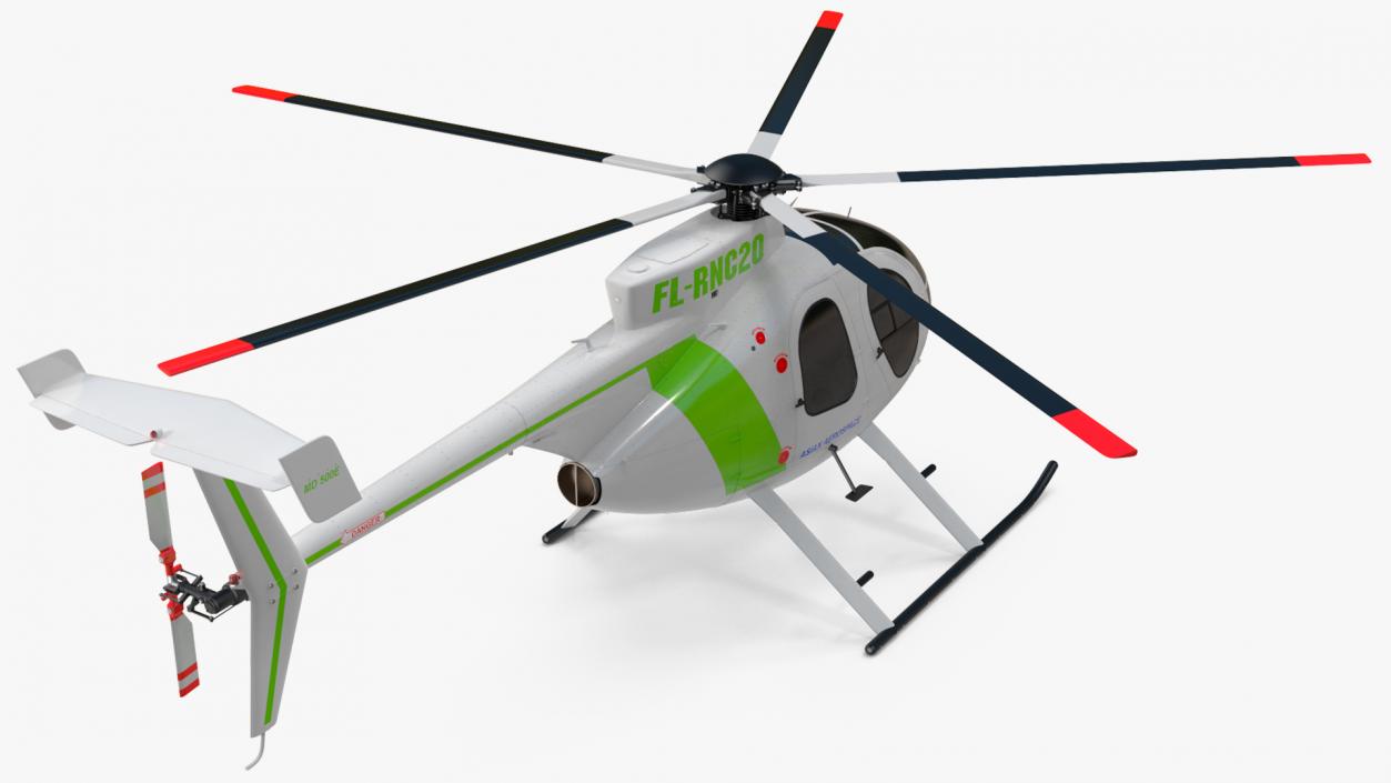 3D MD 500E Light Helicopter Exterior Only model