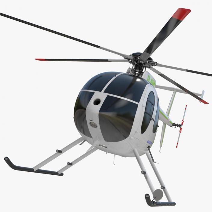 3D MD 500E Light Helicopter Exterior Only model