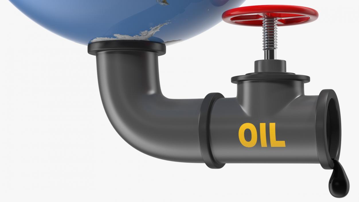 3D Earth Stylized Oil Tube model