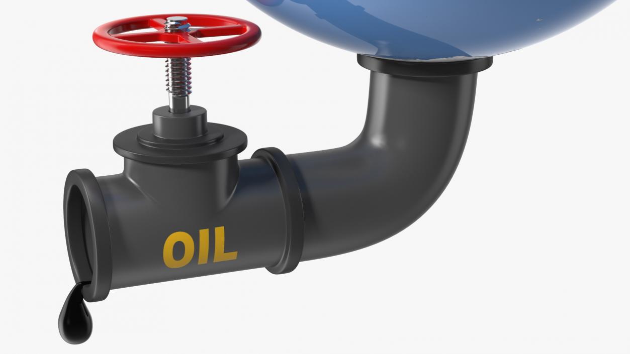 3D Earth Stylized Oil Tube model