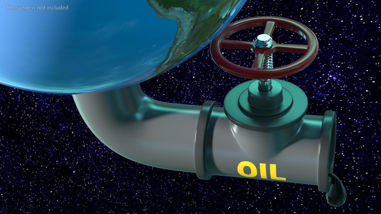 3D Earth Stylized Oil Tube model