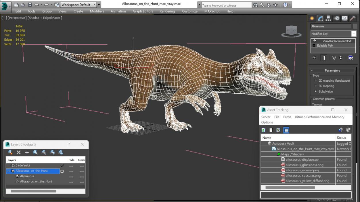 Allosaurus on the Hunt 3D