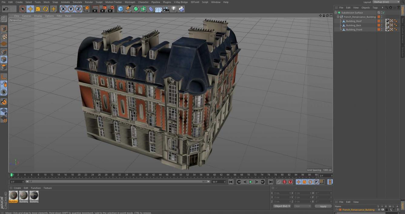 French Renaissance Building 2 3D model