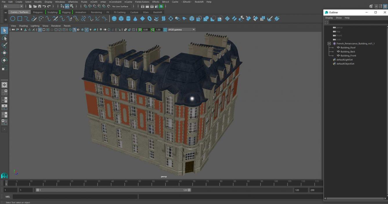 French Renaissance Building 2 3D model