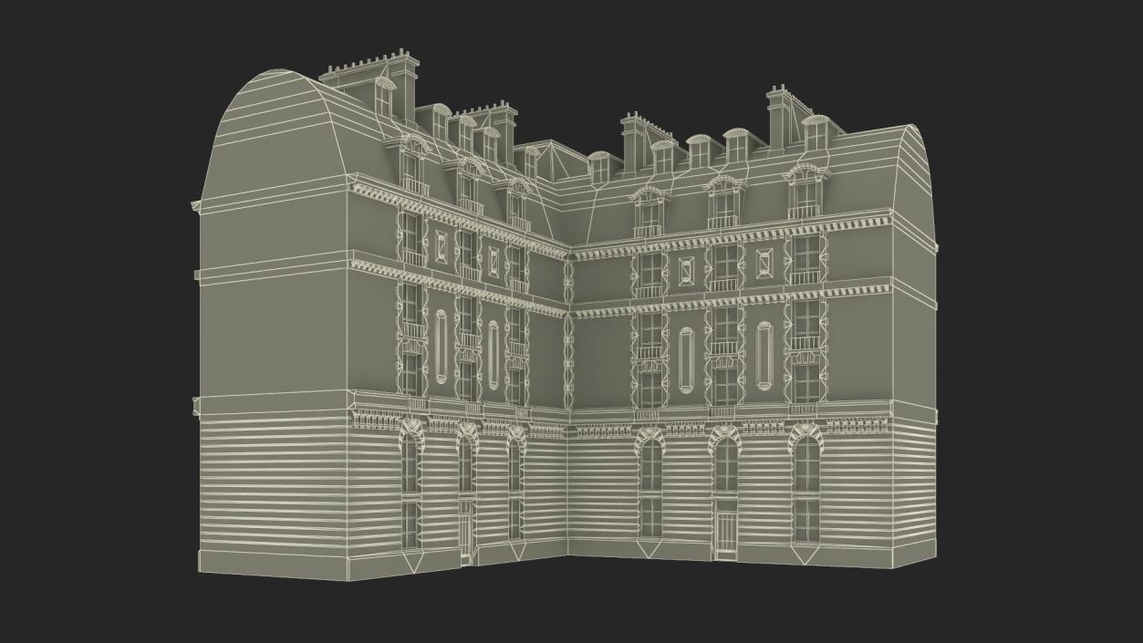 French Renaissance Building 2 3D model