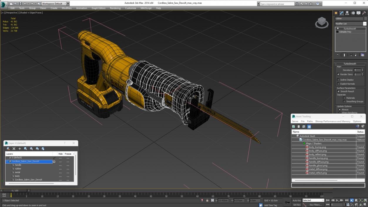 3D model Cordless Sabre Saw Dewolt