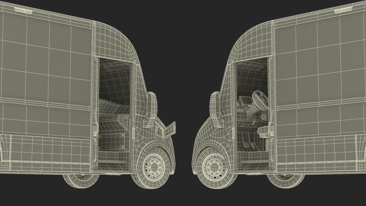 Urban Delivery Truck Rigged 3D