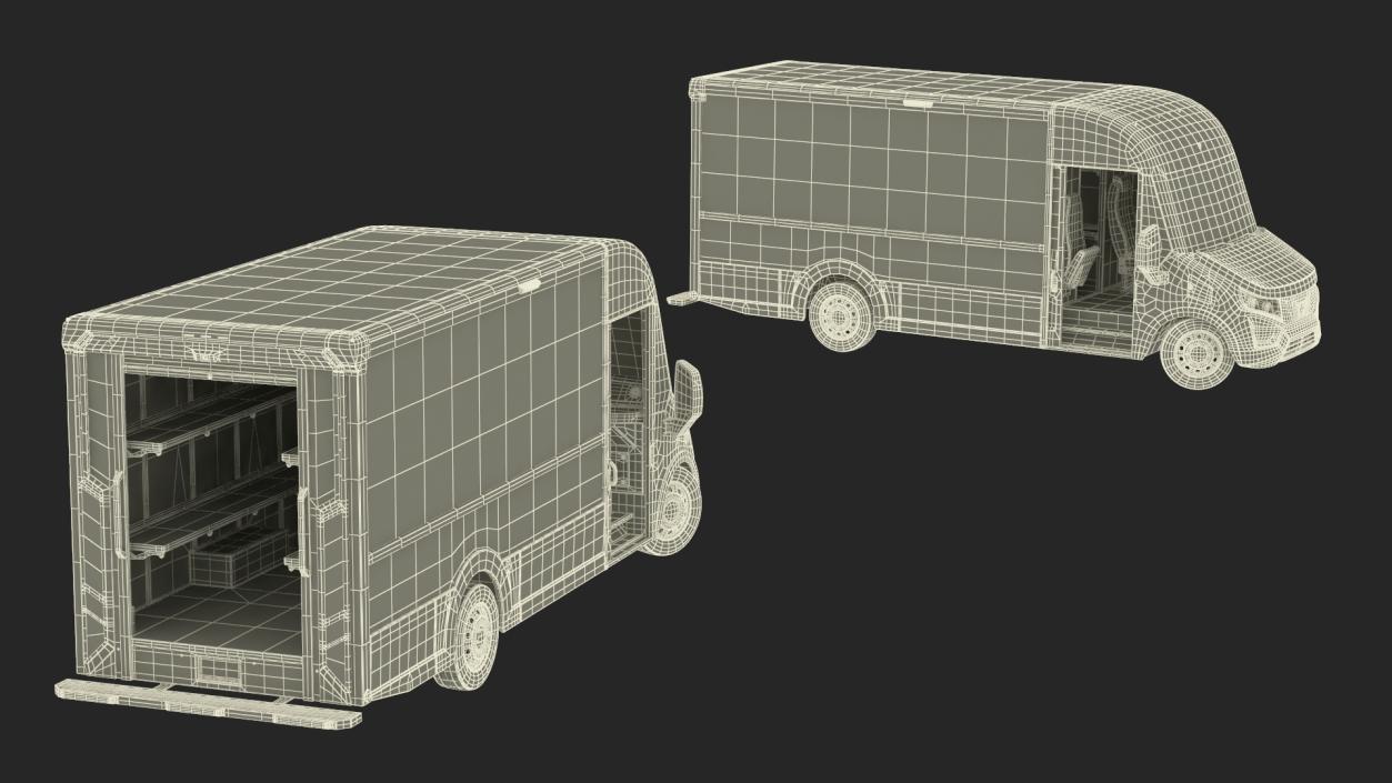 Urban Delivery Truck Rigged 3D