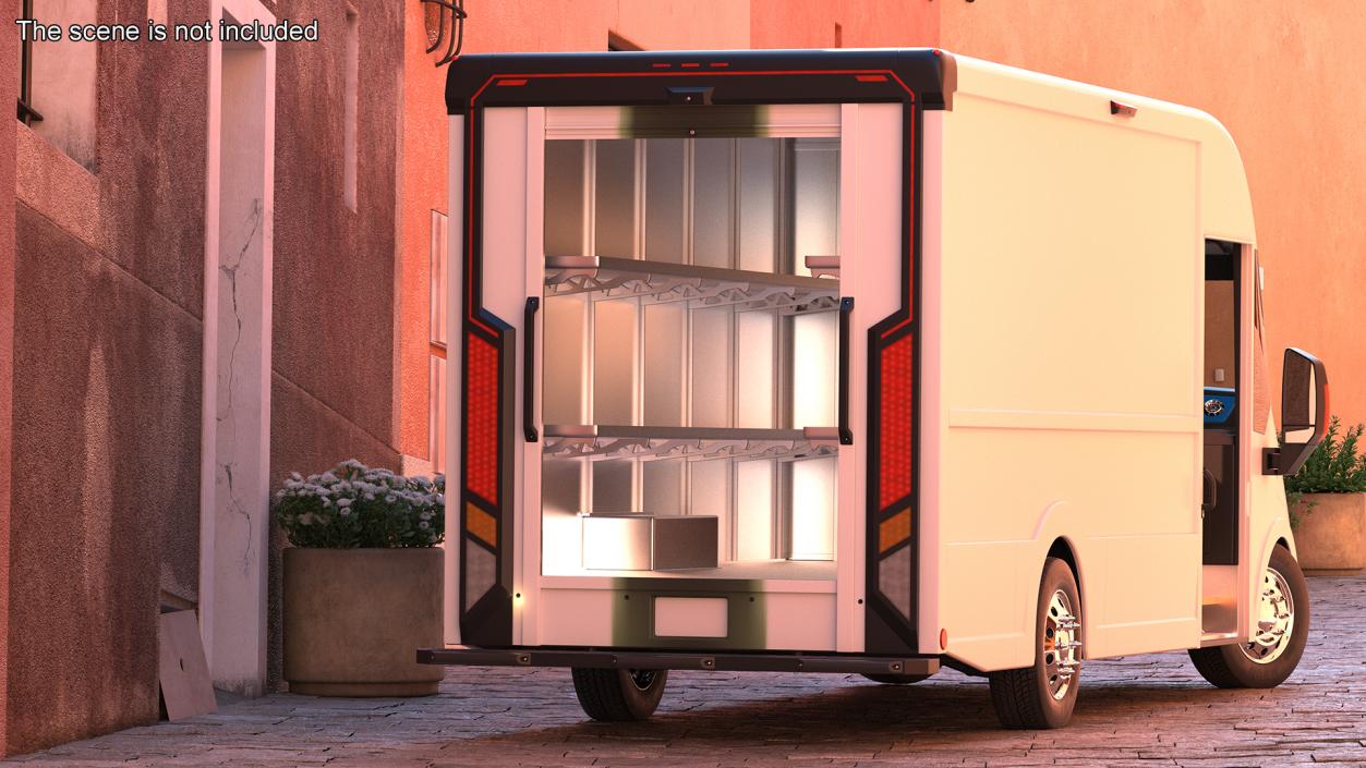 Urban Delivery Truck Rigged 3D