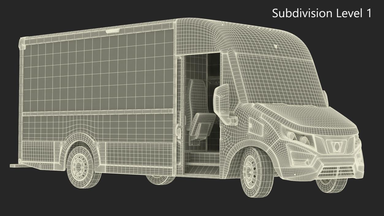 Urban Delivery Truck Rigged 3D