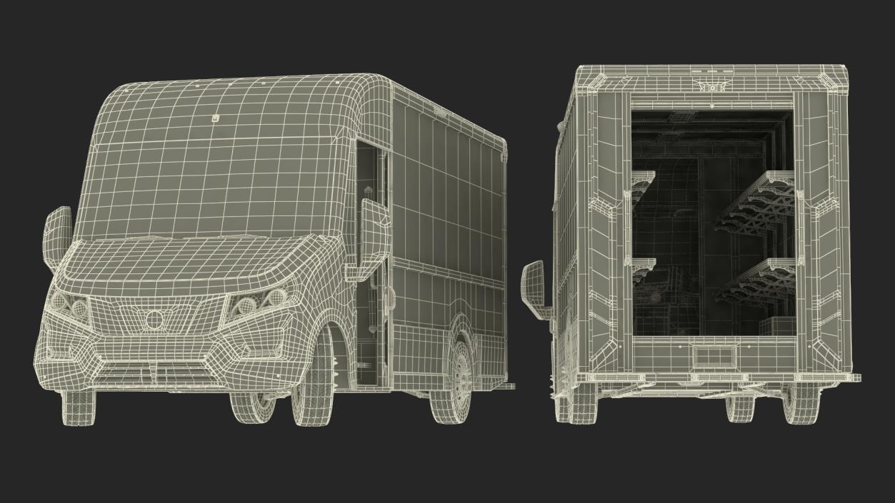 Urban Delivery Truck Rigged 3D