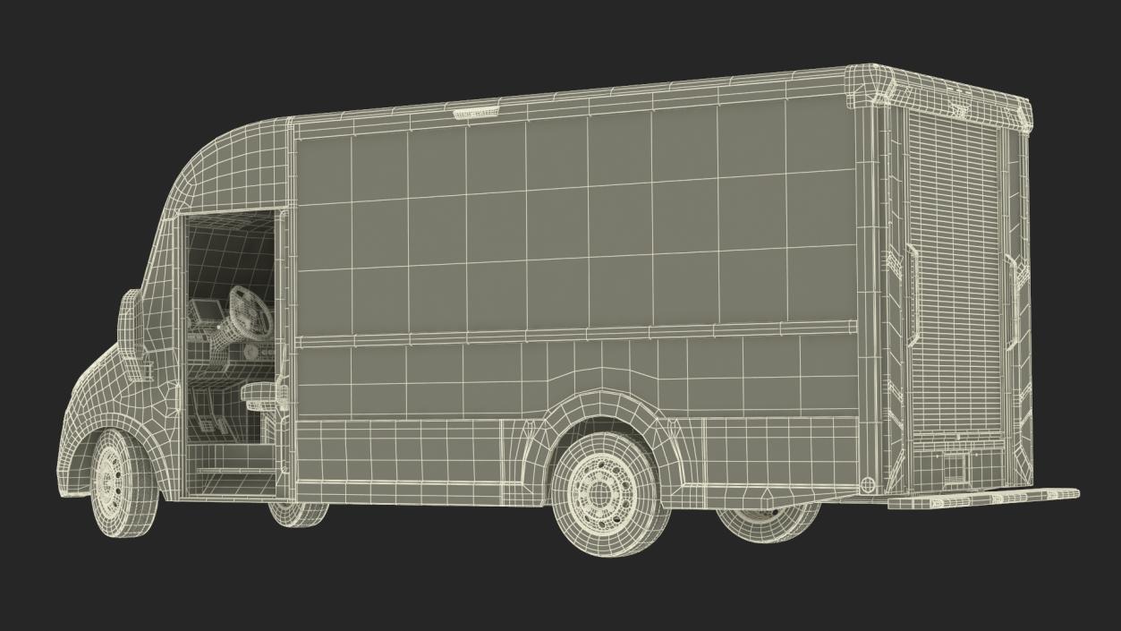 Urban Delivery Truck Rigged 3D