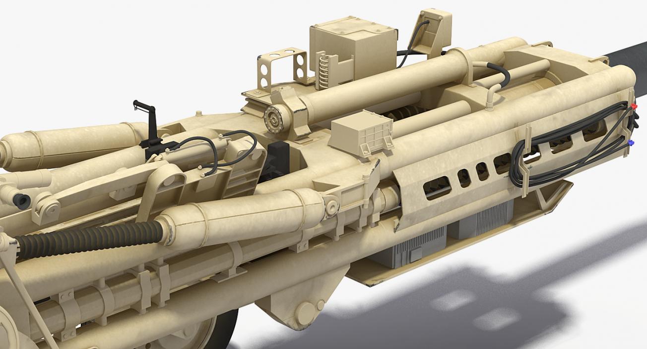 155mm M777 Howitzer Desert Towing Position 3D