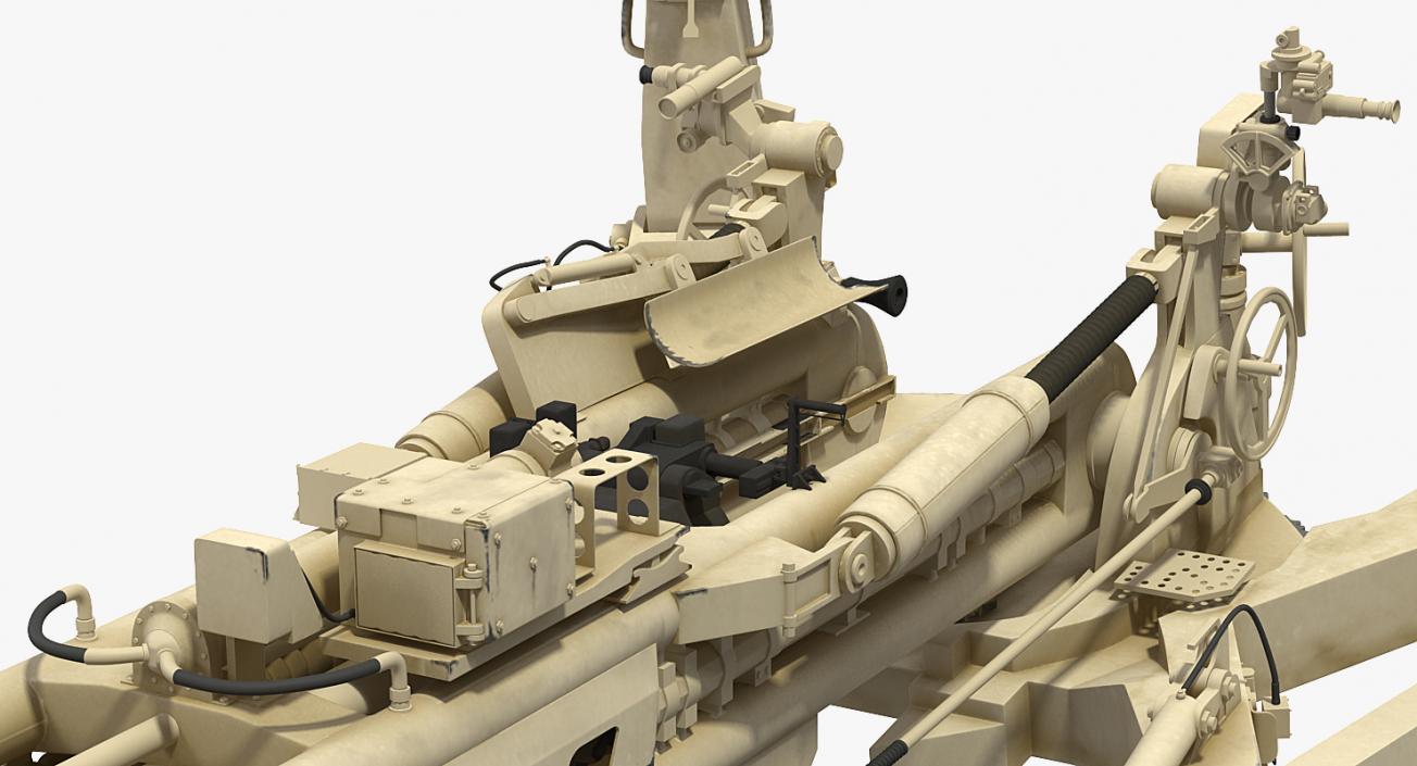 155mm M777 Howitzer Desert Towing Position 3D