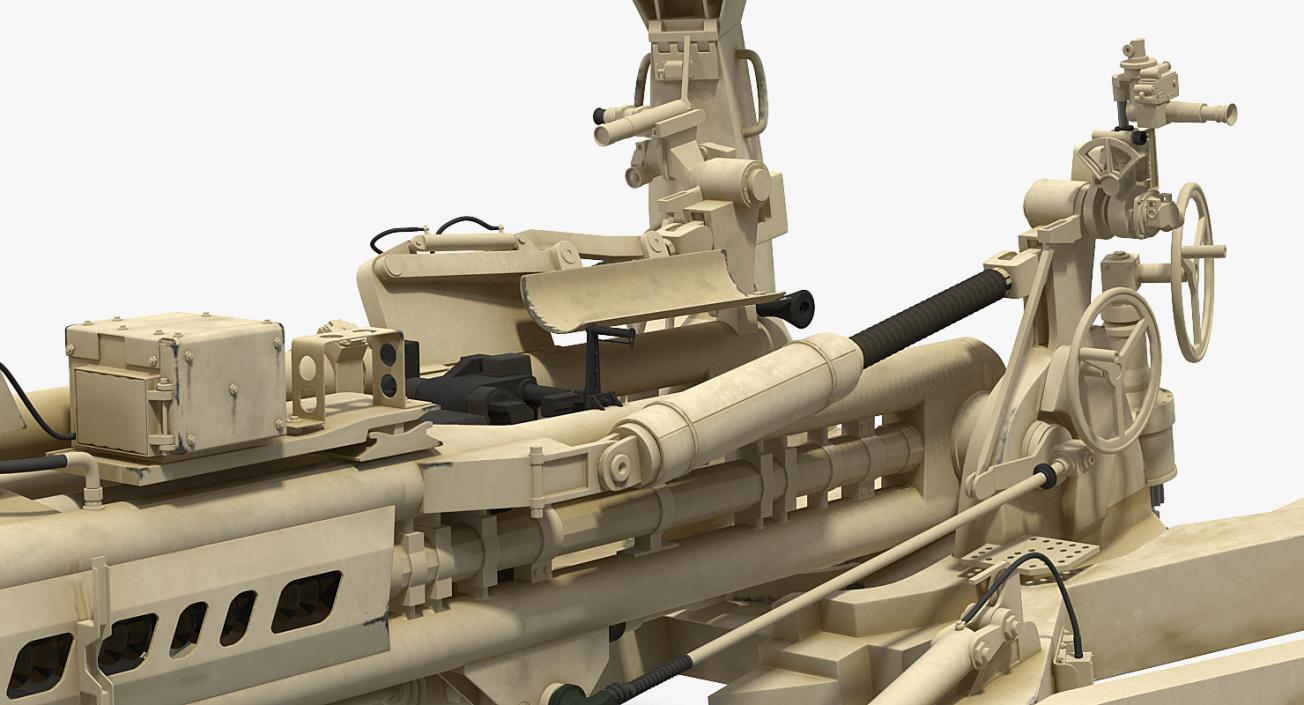 155mm M777 Howitzer Desert Towing Position 3D