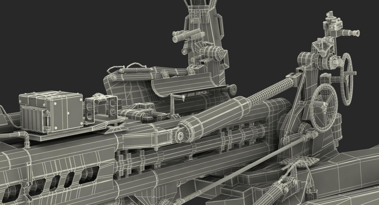 155mm M777 Howitzer Desert Towing Position 3D