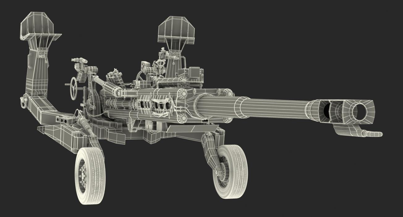 155mm M777 Howitzer Desert Towing Position 3D