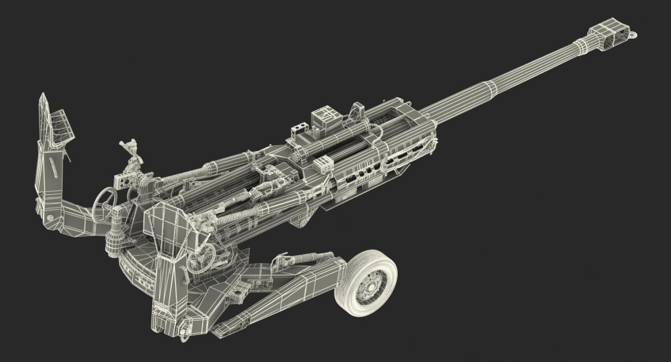 155mm M777 Howitzer Desert Towing Position 3D