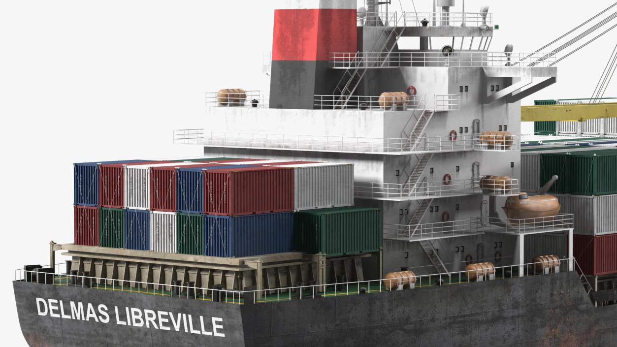 Ship with Simple Containers 3D