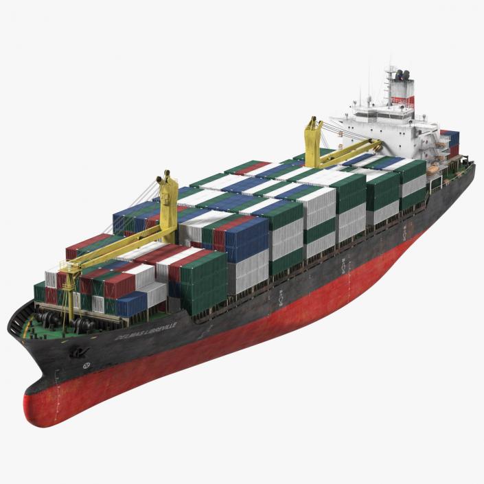 Ship with Simple Containers 3D