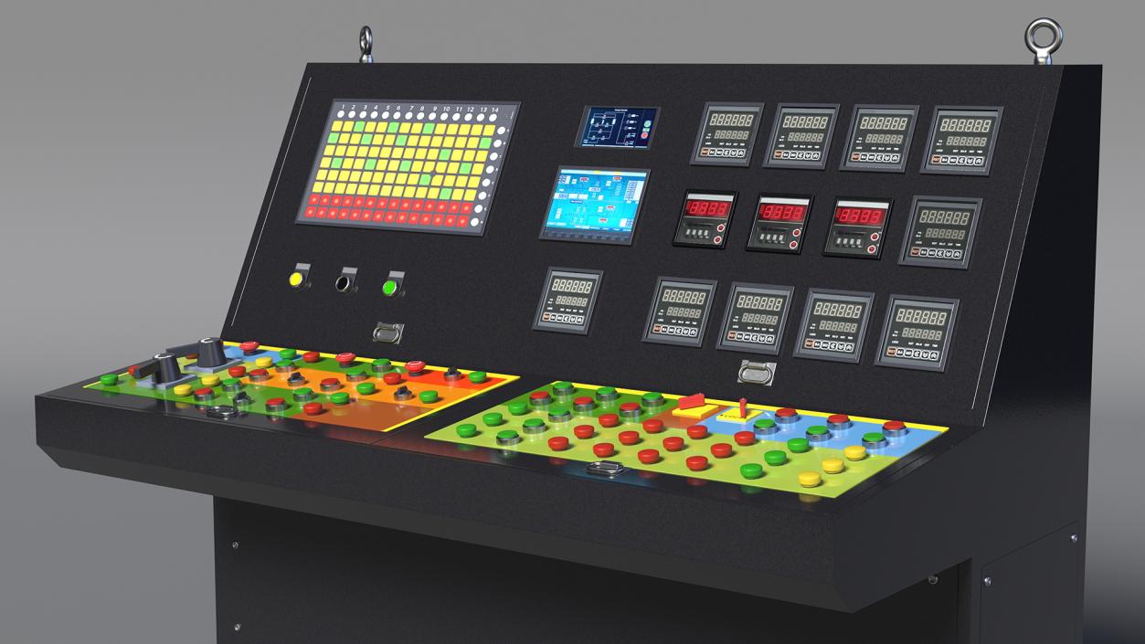 3D Black Control Desk model