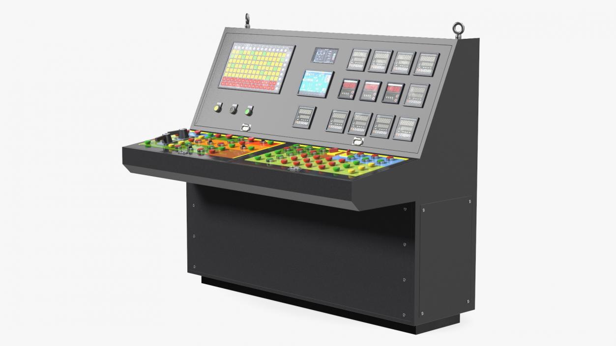 3D Black Control Desk model