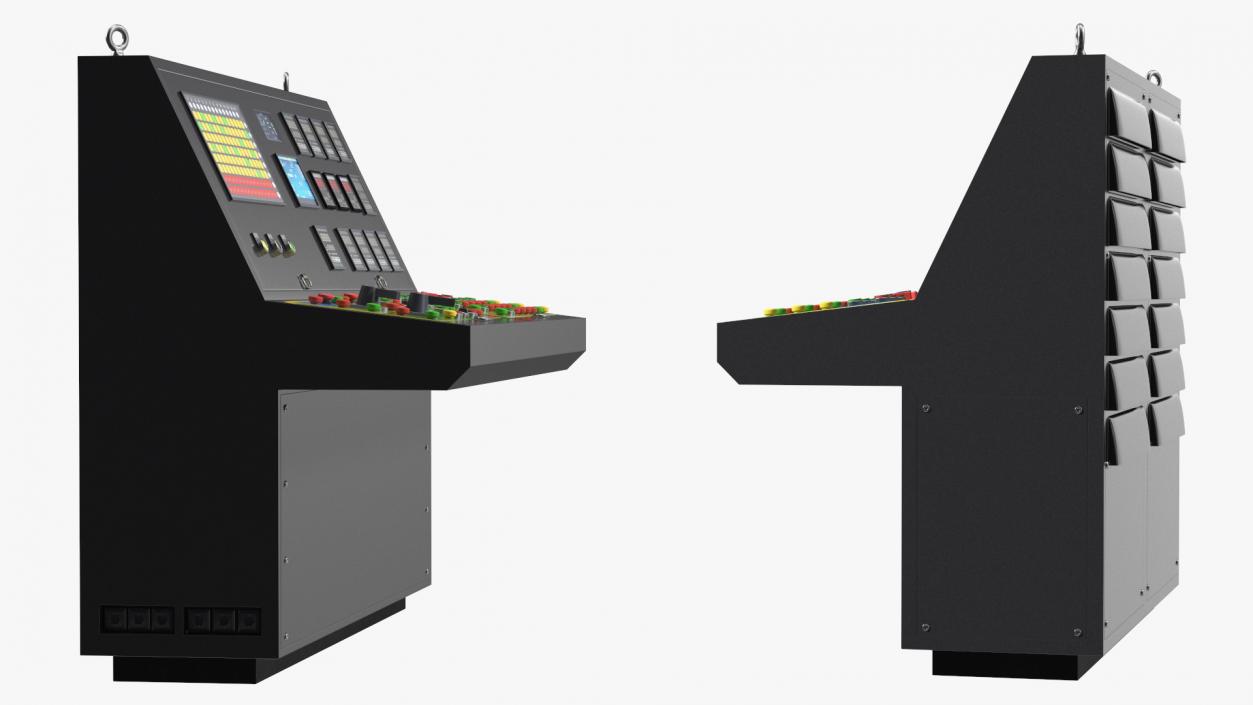 3D Black Control Desk model