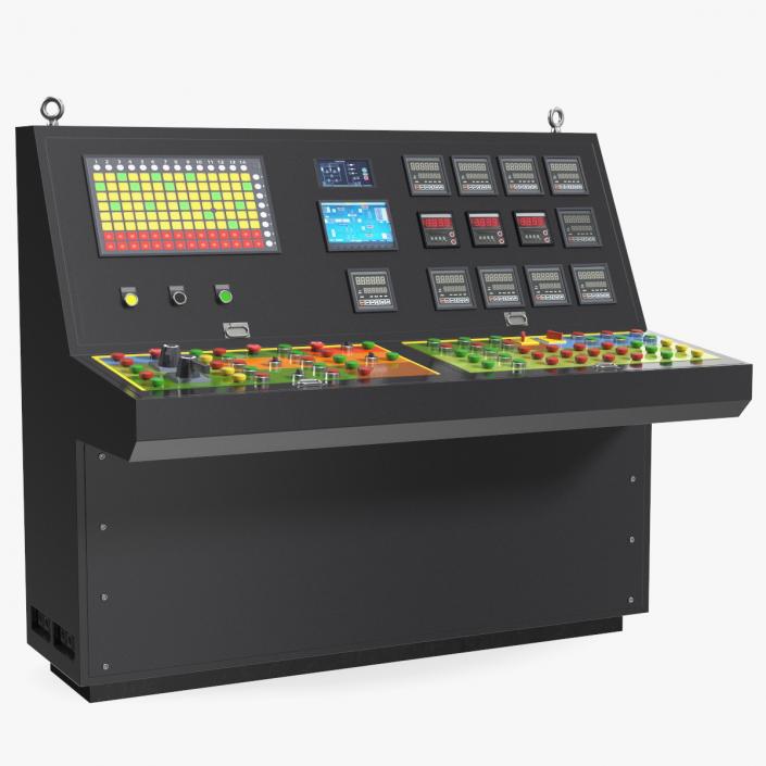 3D Black Control Desk model