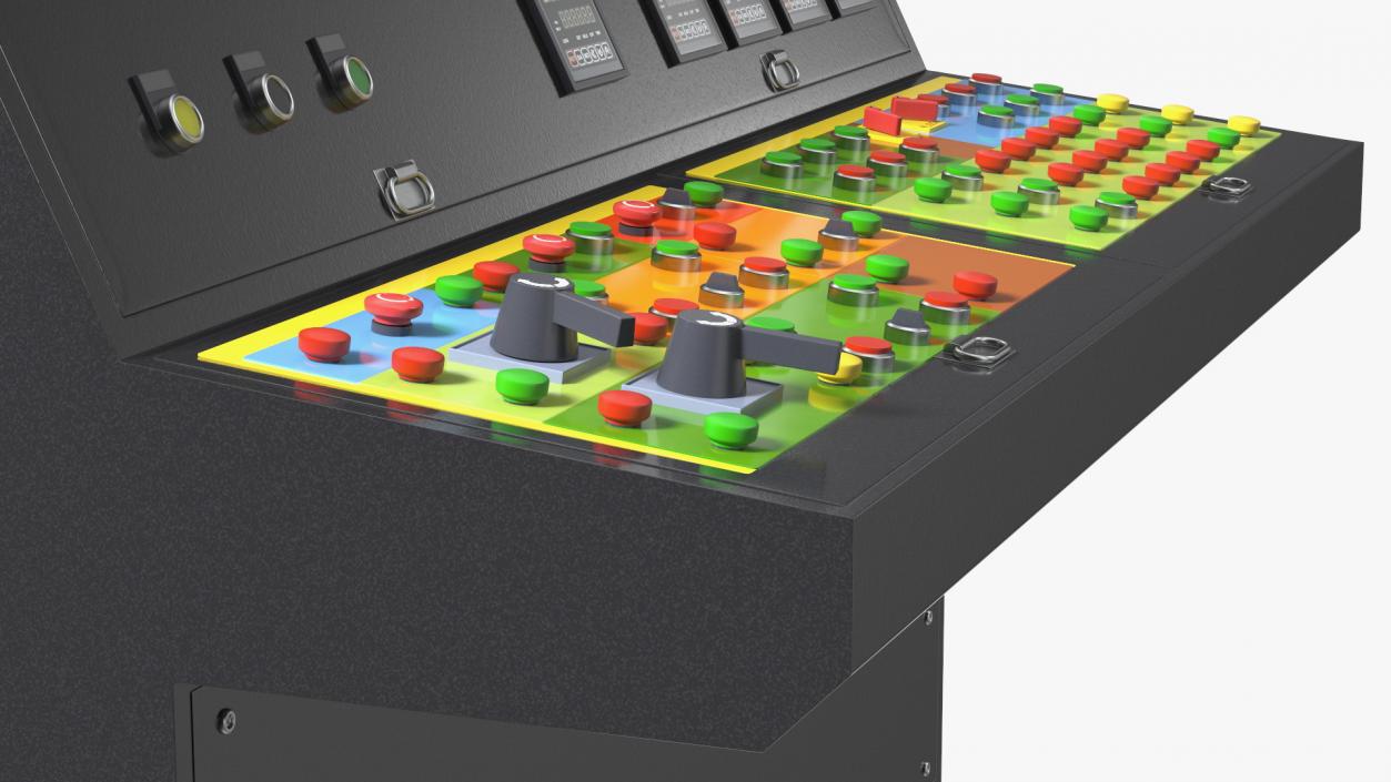 3D Black Control Desk model