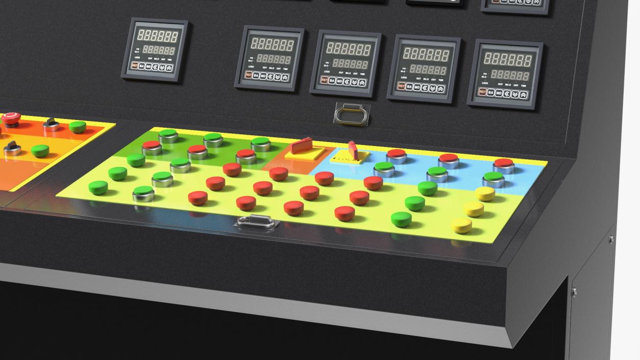 3D Black Control Desk model