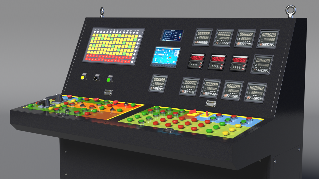 3D Black Control Desk model