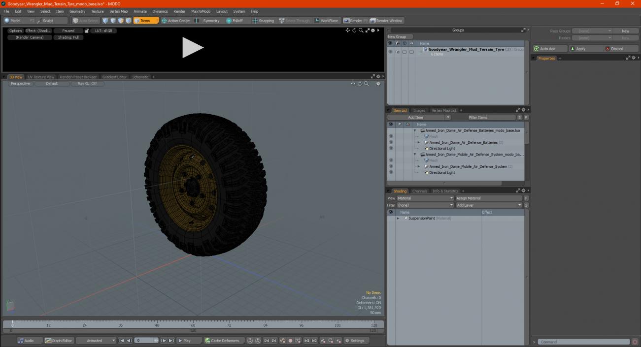 Goodyear Wrangler Mud Terrain Tyre 3D model