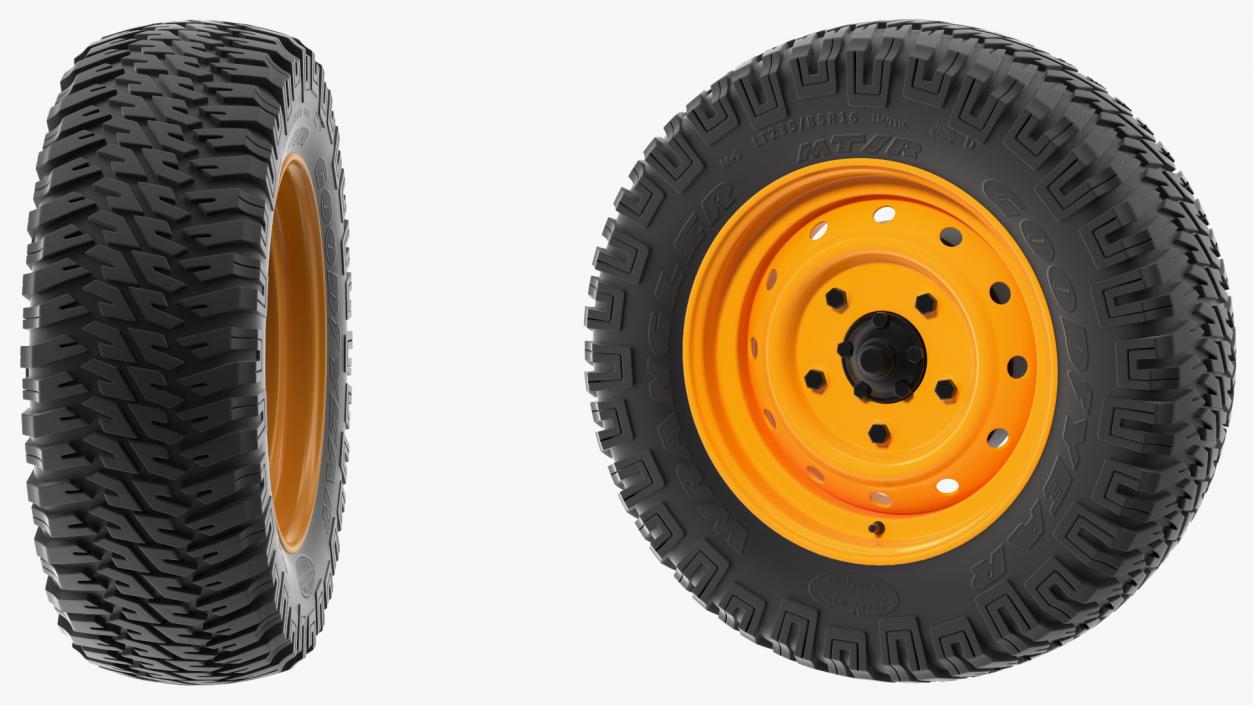 Goodyear Wrangler Mud Terrain Tyre 3D model