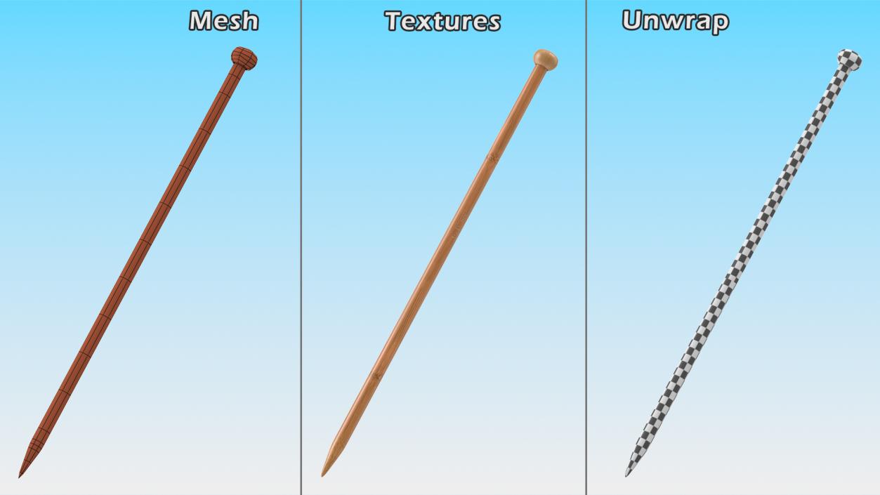 Knitting Needles Collection 3D