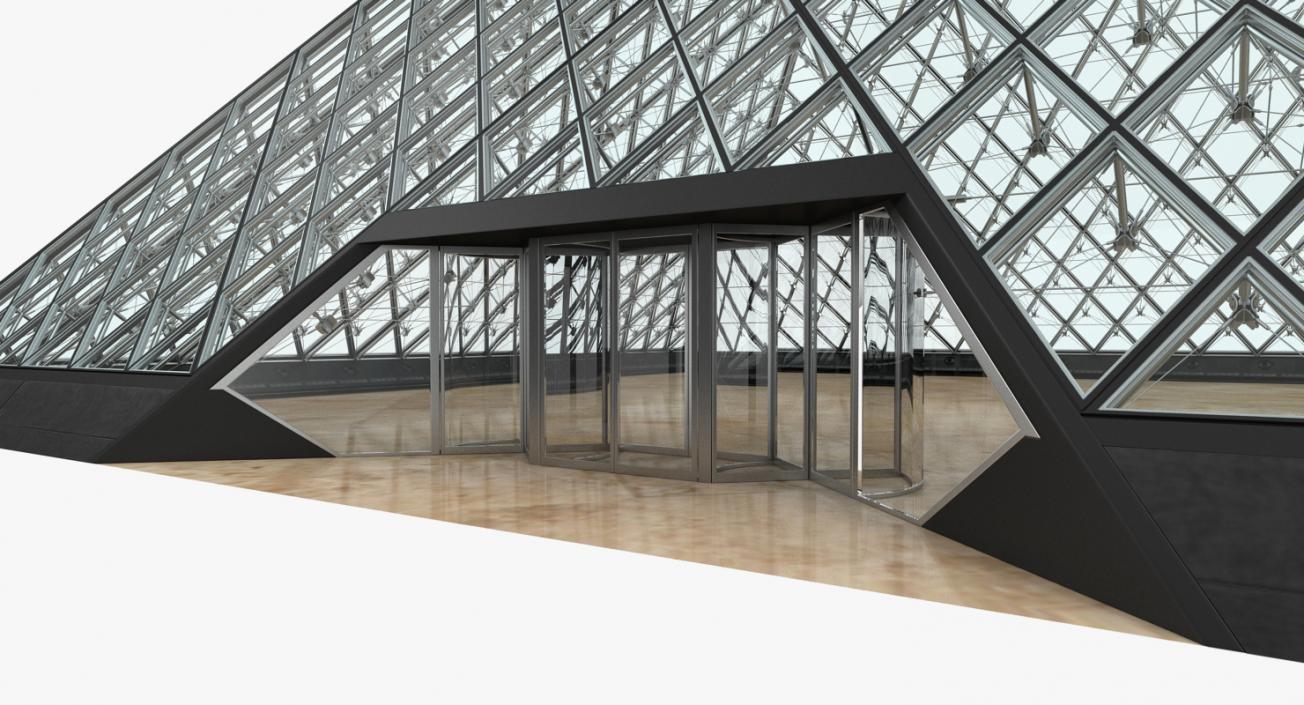 3D model Glass Louvre Pyramid