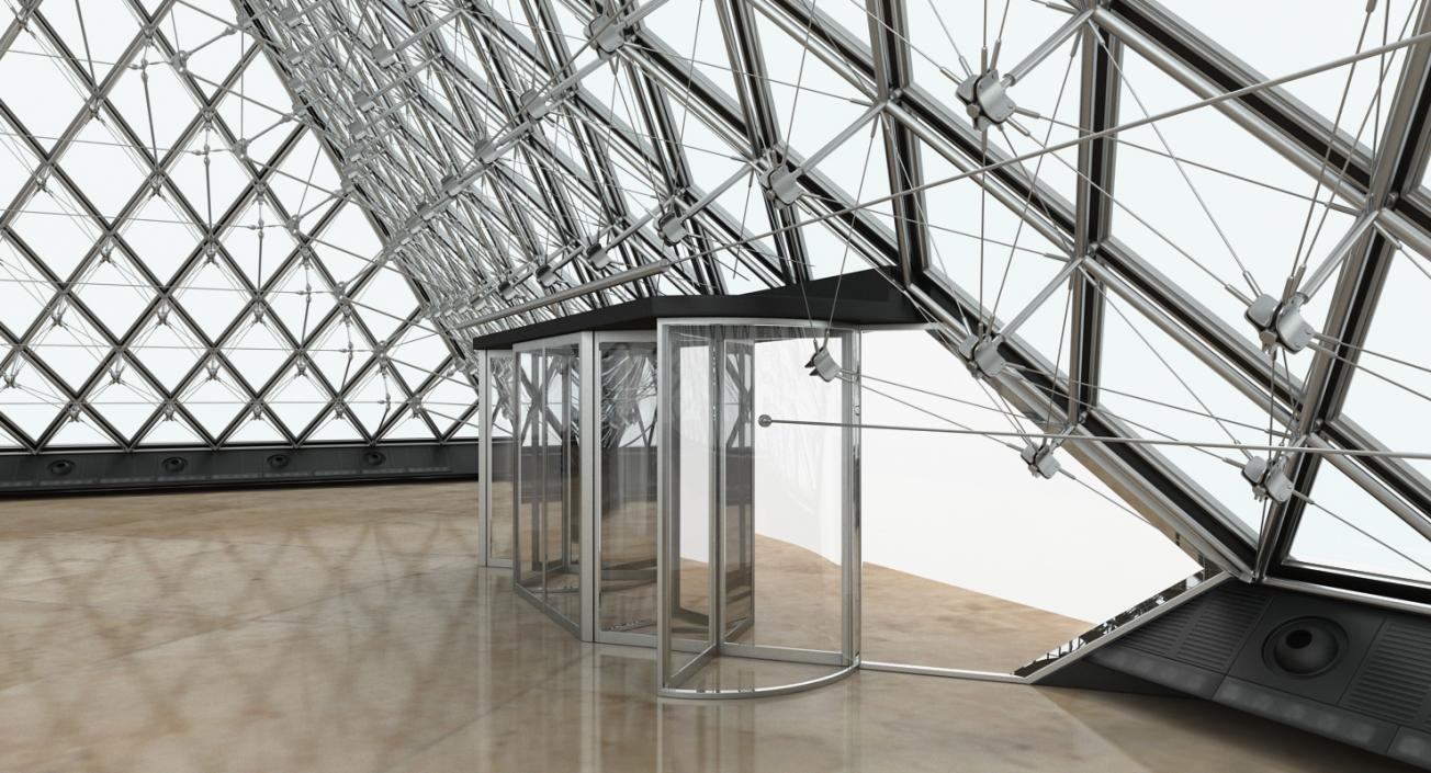 3D model Glass Louvre Pyramid