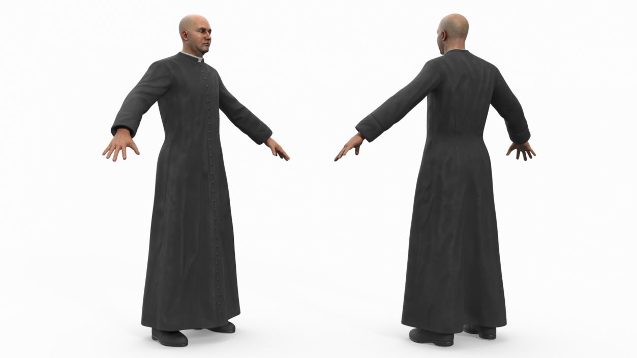 Catholic Priest A-Pose 3D