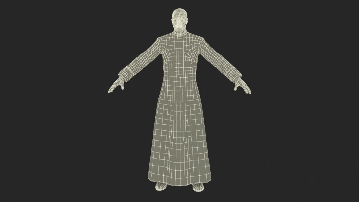 Catholic Priest A-Pose 3D