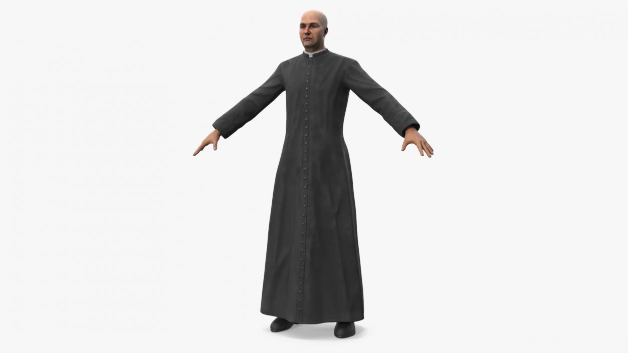 Catholic Priest A-Pose 3D