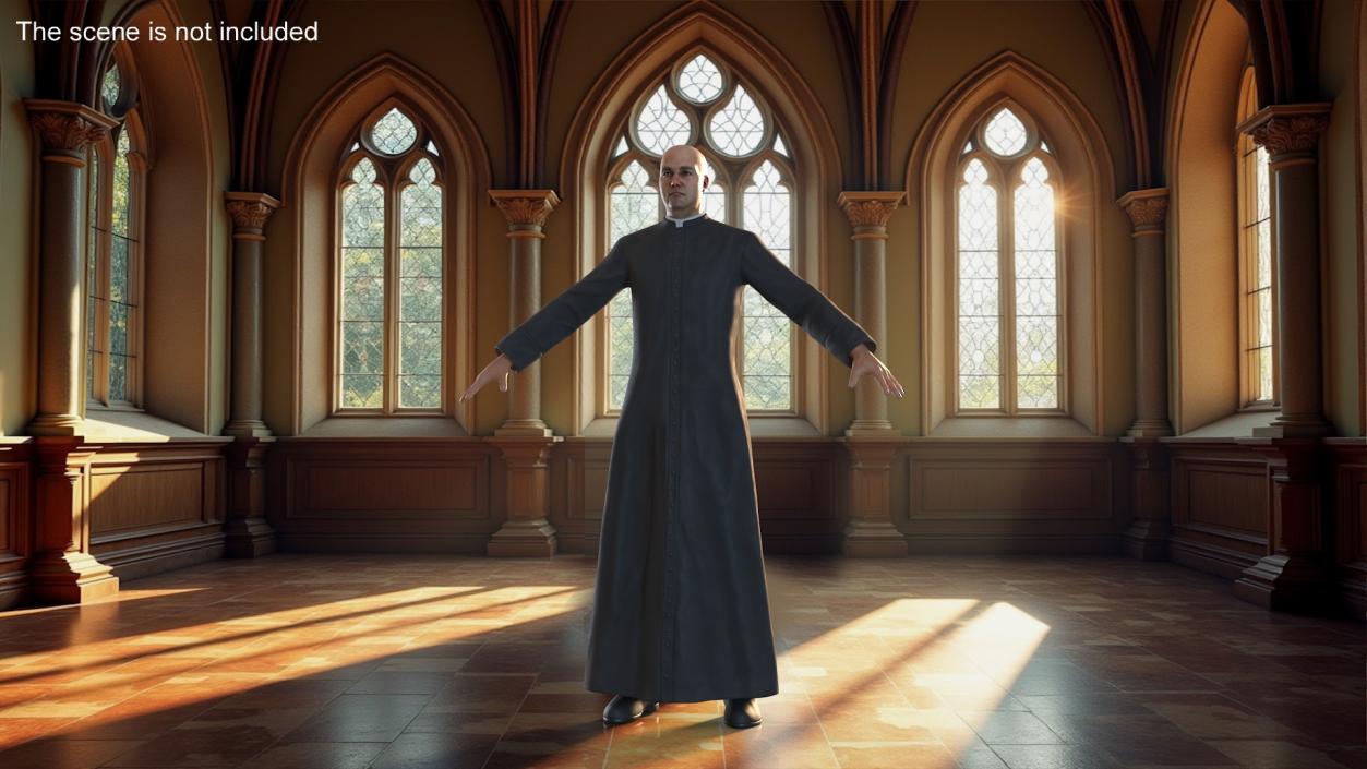 Catholic Priest A-Pose 3D