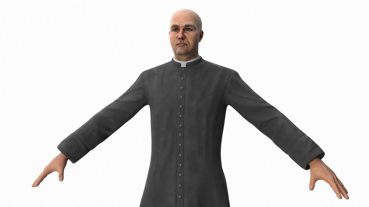 Catholic Priest A-Pose 3D