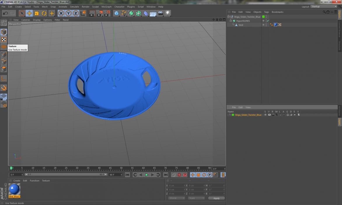 3D model Stiga Slider Twister Blue