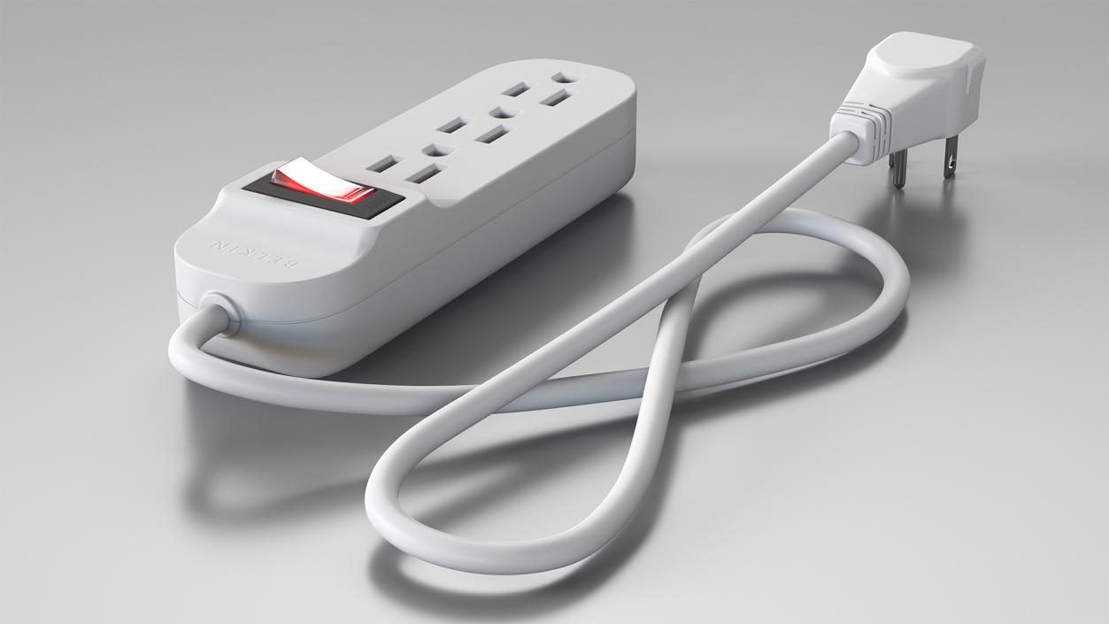 3D model Mini Power Strip 3 Outlet