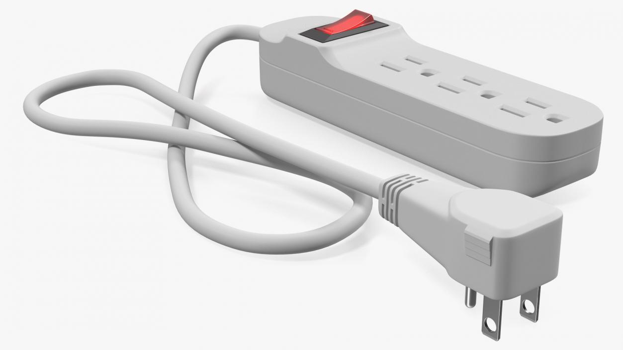 3D model Mini Power Strip 3 Outlet