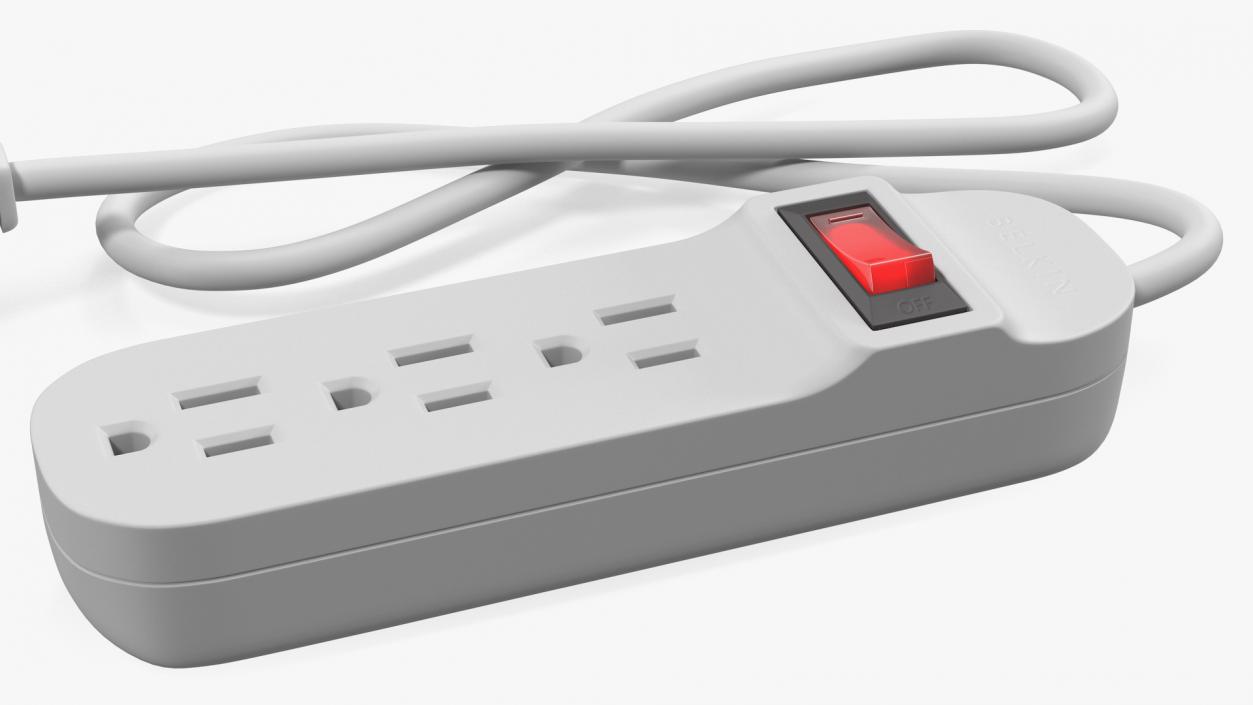 3D model Mini Power Strip 3 Outlet