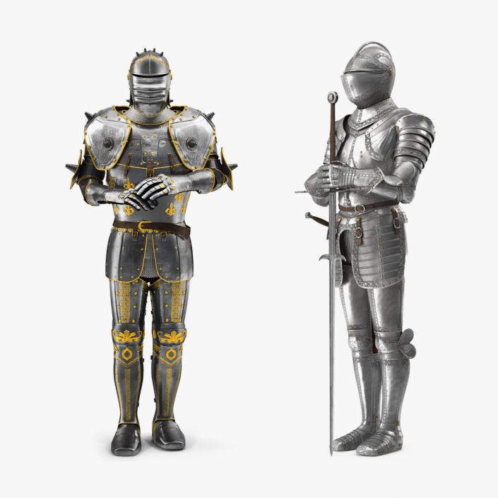 Medieval Knight Plates Armor Collection 3D model