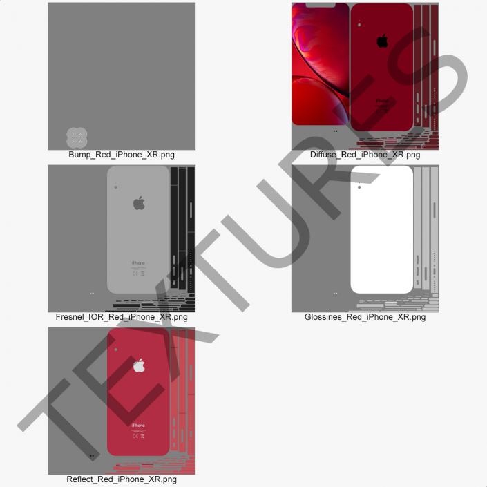 3D iPhone XR Red model