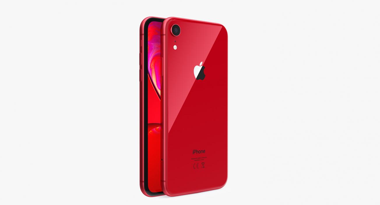 3D iPhone XR Red model